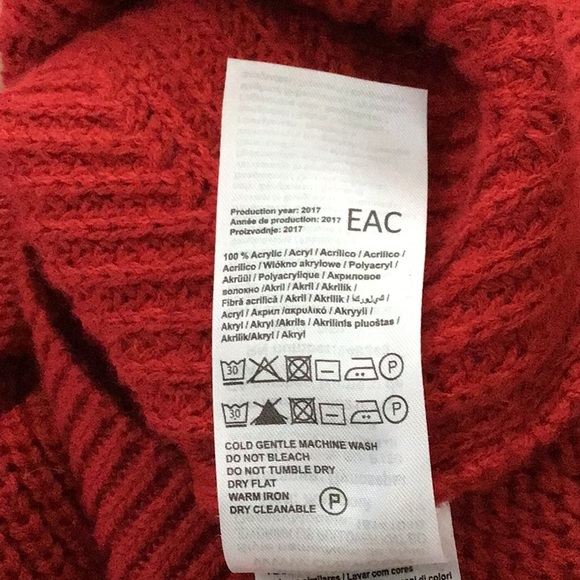 Jacqueline de Yong red sweater V - Picture 4 of 5